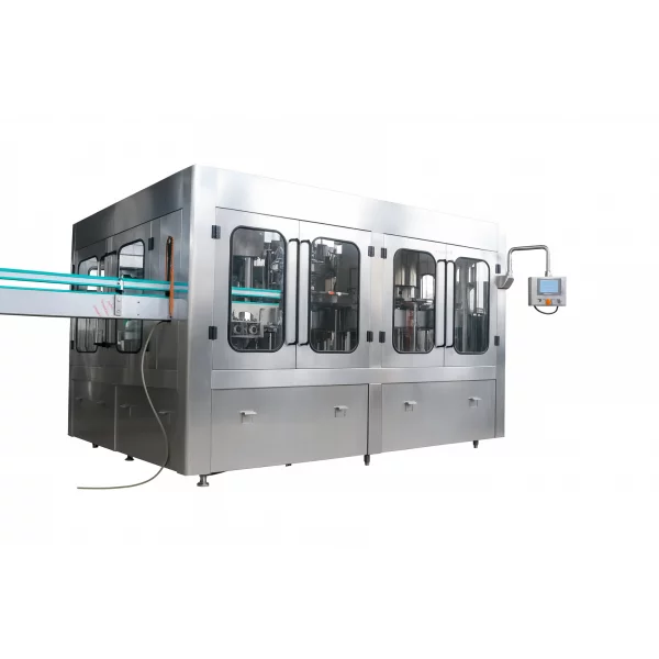 Beverage rinsing filling and capping machinery
